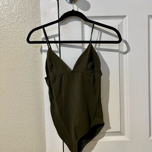 Urban Outfitters olive green bodysuit